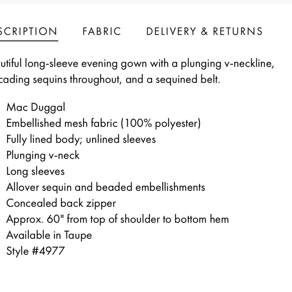 McDougal Gold Dress - Picture 4 of 4